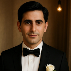 Formal portrait of Cyrus Thinking, multilingual artist and strategist